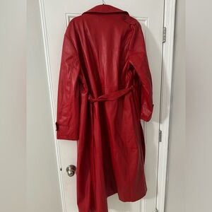 Red trench coat